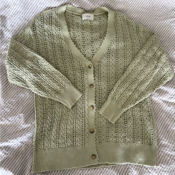 Aritzia Wilfred Sage Open-Knit Cardigan - Picture 7 of 10